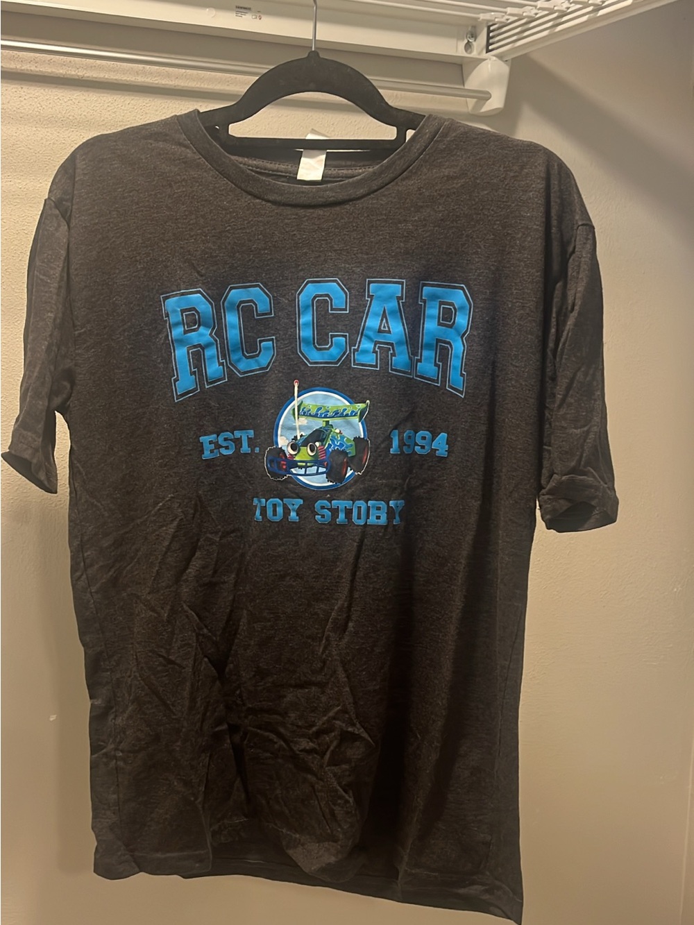 RC Car Graphic Tee - Black with Blue Print